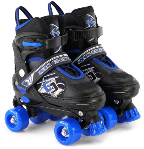 Childrens Kids Boys Girls 4 Wheel Adjustable Quad Roller Skates Boots