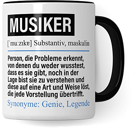 Tasse Musiker lustig, Musiker Geschenk Beruf, Spruch Kaffeebecher Musik Geschenkidee, Beruf Musikant Kaffee-Tasse Teetasse Becher