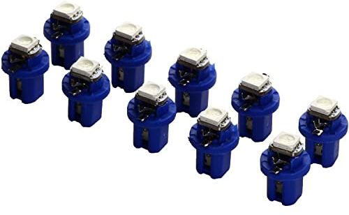10 x B8.5d Tacho Beleuchtung LED 5050 SMD BAX10D high Power Blau Umbauset Innenraum Innenraumbeleuchtung Instrumentenbeleuchtung Cockpit