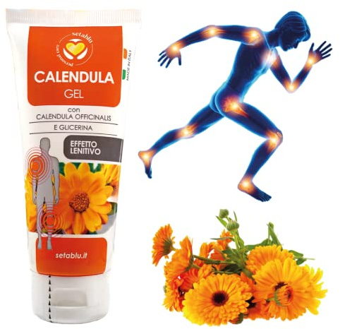 Gel mit Ringelblume Officinalis und Glycerin, beruhigende Wirkung bei Gelenkschmerzen, trockene Haut, sonnengerötete Haut oder Insektenstiche, empfindliche Haut, Windelwechsel