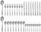 Henley 34-Piece Stainless Steel Cutlery Set, 8 Place Settings, 18/10 Rust-Resistant Flatware with Mirror Finish, Dishwasher Safe (Polished Finish, 32 pcs Set)
