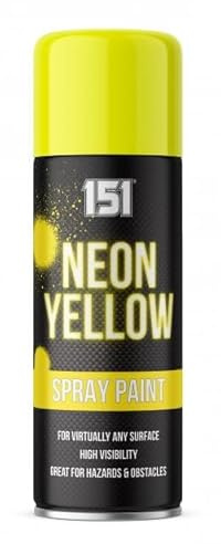 Classic Signature - 4 x Yellow Neon Spray Paint 400ml 151 Fluorescent Bright Aerosol Extra Bright Graffiti (Banksey) Paint Assorted Colour