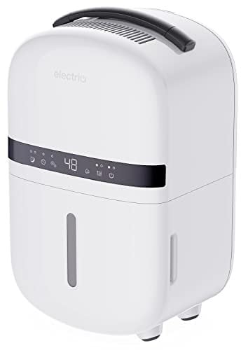 electriQ 5L Compact Compressor Dehumidifier with Anti-Odour Filter - White