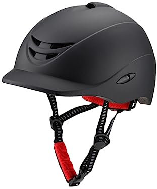 perfk Sommer Reithelm Männer Frauen Reithelm Atmungsaktive Professionelle Abnehmbare Krempe Tragbare Outdoor Sport Hüte Kappe für Reiten, l