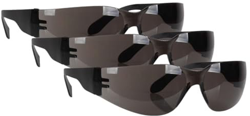 Blackrock Matt Black Smoke Safety Glasses, Mens Womens Protective Eyewear Safety Goggles Spectacles, Adult Eye Protection, Work Anti-Scratch Lense, PPE Workwear, Construction, Working Sunglasses