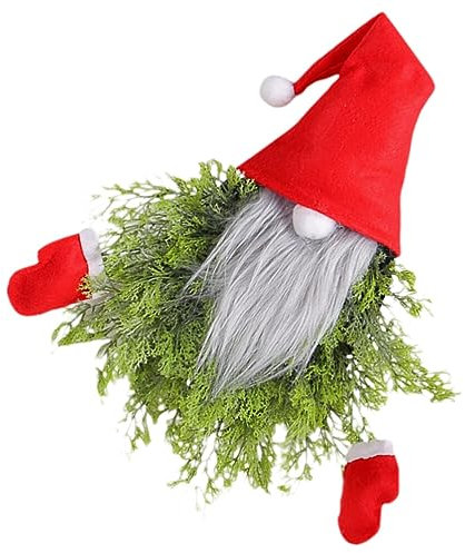 ibasenice Weihnachtskranz Mit Weihnachtswichtel Beleuchtet Für Haustür Und Wanddekoration Langlebig Und Pflegeleicht Festliche Weihnachtsdeko Für Innen Und Außen Für Gemütliche