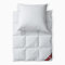 RIBECO GERMANY Daunenbettdecke Johanna 135x200 cm & Kopfkissen 80x80 cm im 2er Set –Daunendecke & Kopfkissen aus Federn & Daunen, allergikerfreundlich, Made in Germany, Wärmeklasse: normal