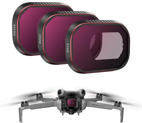 GAEKOL ND Filter for DJI Mini 4 Pro Accessories, ND 16/64/256 Camera Lens Filters Compatible with DJI Mini 4 Pro Drone Accessories-(Aluminum Version)