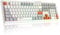 V300 108 Wired Gaming Keyboard QWERTY RGB Rainbow Backlit Light up Keyboard With Membrane Keys Full Size with Multimedia Keys Ergonomic ABS SA Spherical keycaps for PC Gamers, Laptop-Gray White