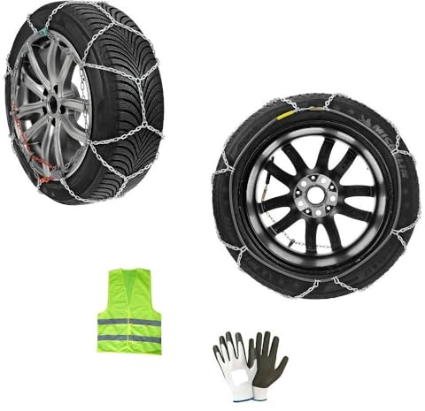 Schnee- und Eisketten für Radreifen mit Reifengröße 225/60-18 MIT Kreis 18 (22) Paar 9-MM-Ketten = 2 STÜCK FÜR ZUGELASSENE Fahrzeuge LAMPA COMPACT MESH