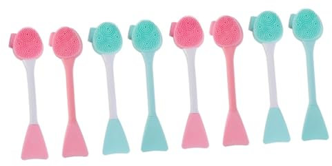 POPETPOP 8piezas Cepillos De Limpieza Facial De Silicona De Diseño Ergonómico y Portátil Para Exfoliación Suave y Eliminación De Puntos Negros Para Cuidado Facial Diario