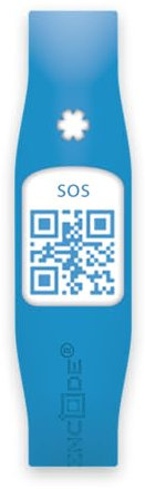 Silincode Qr SOS Silikon-Armband, Notfall, Hilfe, medizinische Hilfe, Gesundheitswesen, Identifizierung, Krankengeschichte, Gesundheitsstatus, Kontakte, Berichte, Alarm, (Größe M, Blau)