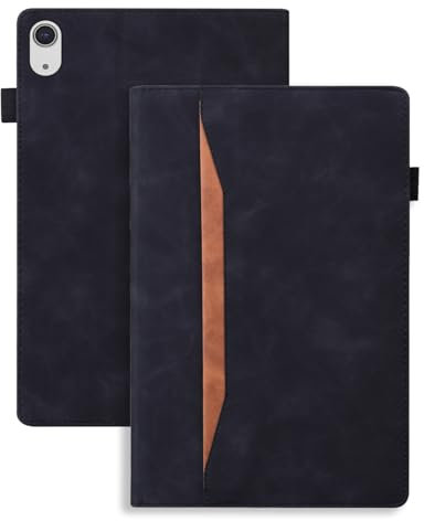 Rosbtib Schutzhülle für iPad 10.9 Zoll 10th Gen 2022, Premium PU Leder Multi-Winkel Viewing Stand Business Cover mit Tasche Hülle für iPad 10. Generation - Schwarz