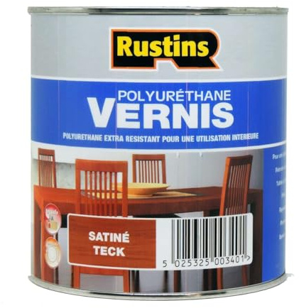 Rustin's - Vernis intérieur polyuréthane de haute qualité pour teck - 1L - (POST1000FR)