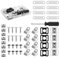 49st Football Helm Zubehör, Football Helm Reparaturset Einschließlich R Förmiger Fußball Visier Clips Gummidichtungen Muttern Football Helm Schrauben Schraubendreher für Softball Hockey