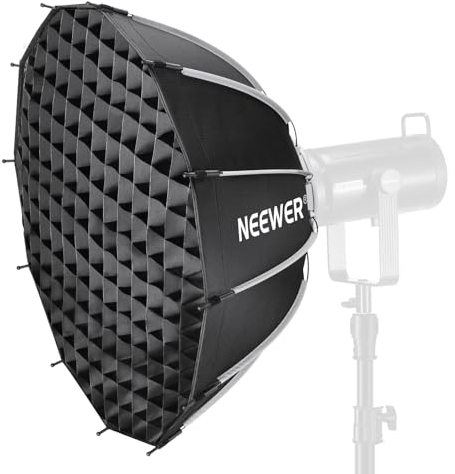 NEEWER 85cm Bowens Mount Parabolic Softbox Dodecagon, Quick Release Soft Box mit Diffusoren/Gitter/Tasche für Videolicht Stroboskop CB60 CB200B MS60C MS150B S101 Vision 4 Q4 kompatibel mit Godox, NS7P