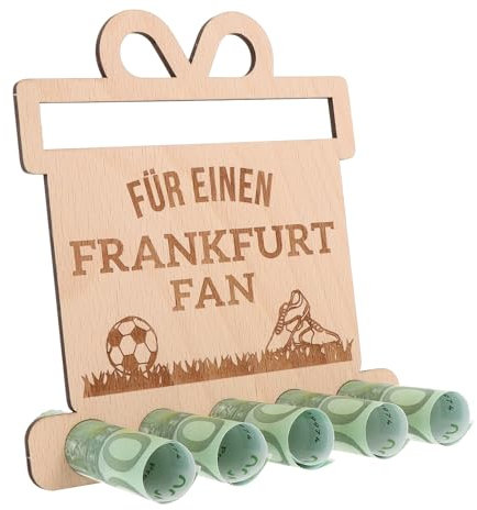 Spruchreif | Originelle Geldgeschenke aus Holz | Geschenke aus Holz | Geschenk Fußball Fan | Geldgeschenk Geburtstag | Frankfurt Fan