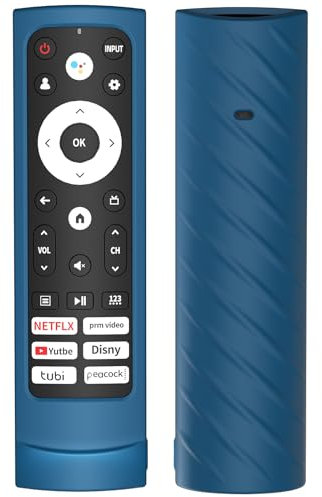Custodia protettiva in silicone per telecomando TV per Hisense ERF3M90H,Televisione intelligente Custodia controller Sleeve Pelle del protettore del supporto (blu)