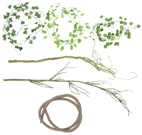 SUPVOX 6pezzi Decorative Per Rettili Arrampicata Per Habitat Lucertole Terrario Piante Artificiali Per e Camaleonti Simulazione Naturale