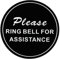PATIKIL Please Ring Bell For Assistance Sign, 4ODx0.12T Self-Adhesive Warning Sign for Business Home Door Wall Window Office Entrance, Black Board Silver