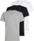 Calvin Klein Herren 3er Pack T-Shirts Kurzarm mit V-Ausschnitt, Mehrfarbig (Black, White, Grey Heather), S