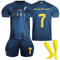 Awonlate Fussball Trikot Kinder Grün Set, Nr.7 Fußballtrikot für Kinder, Football Fußballtrikot Fussball Set für Junge und Mädchen, Größe 24 (Höhe:130-140 cm)