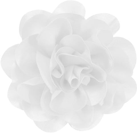 Mecool Pasadores grandes para el pelo con rosas para bodas, fiestas, pinzas para el pelo, clip en flores para el cabello, accesorios para el cabello, accesorios para mujeres, color blanco