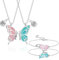 EIYVPRA Schmetterling Freundschaftsarmband und Freundschaftskette Set Schmetterling Friendship Necklace Armband Damen Mädchen Freundschaft BFF Schmuck Set Beste Freundin Geburtstag Geschenke, Silber