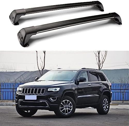 LICYAN 2 Stück Aluminium Dachträger Relingträger Dachgepäckträger für Jeep Grand Cherokee WK2 SRT-8 2012-2020, Fahrradträger Dachboxen Dachgepäckablage