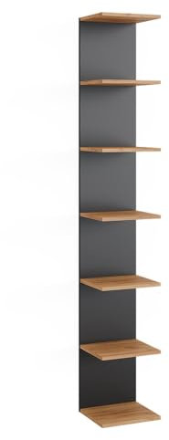 Vicco Wandregal Paolo, hängendes Regal, Anthrazit, 30 x 190 cm