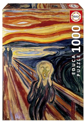Educa - 1000 Piece Jigsaw Puzzle for Adults | The Scream by Edvard Munch | Iconic Art Masterpiece | Assembled Size 68 × 48 cm | UK | Ages 14+ (20308)