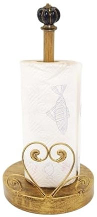 Steady Paper Towel Holder， Creative Iron Vertical Kitchen Paper Roll Storage Rack, Desktop Nail Free Storage Rack Kitchen Paper Rack(A)