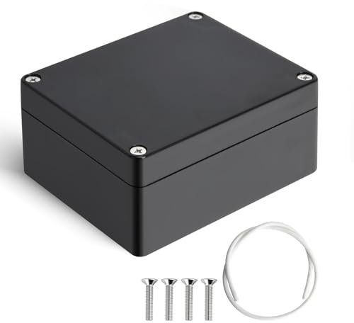Therlan Boîte de dérivation étanche Exterieur IP65, boîtier electrique montage en saillie, boîte de jonction extérieure étanche, en plastique ABS 115 * 90 * 55 mm noir