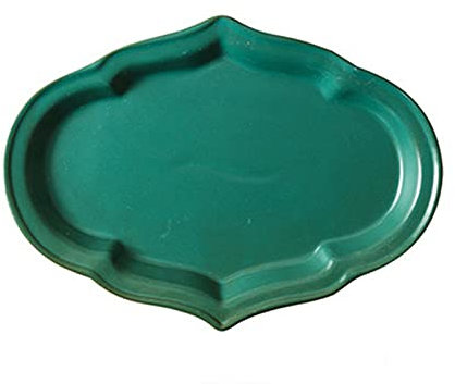 Piatto di ceramica fatto a mano del vassoio per porte di sushi Piatto di pesce piccolo piatto di piatto di pesce piatto da tavolo occidentale Piatto retrò (colore: verde, dimensioni: 26,5x19,5 cm)