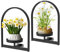 2 Pack Frame Plant Wall Shelf, Metal Window Plant Shelf, Black Wall Plant Holder Wall Mounted Hanging Plant Stand, Picture Frame Wall Plant Shelves for Indoor Outdoor Use