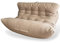 Aiire Pouf Poltrona Sacco Doppio XXL – Puffo per Sedersi a 2 Posti con Imbottitura Inclusa, Bean Bag Chair Camera da Letto o Salotto – Pouffe Design per Lettura, Relax o Gaming Beige