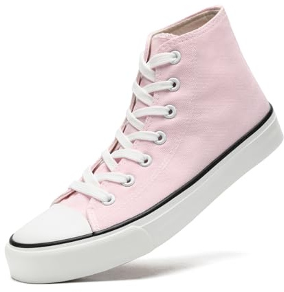 dolphinslides Baskets unisexes en tissu pour homme et femme Chaussures de sport à lacets, Rose, 43 EU
