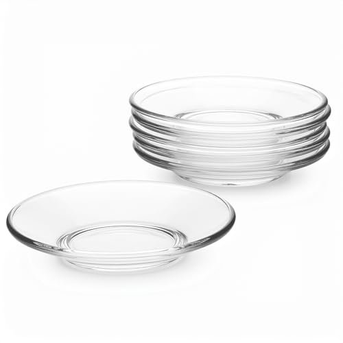 Glasmark KROSNO 1992 Untertasse Untersetzer Gläser Glasuntersetzer Glasteller Transparent Spülmaschinenfest 10,7 cm