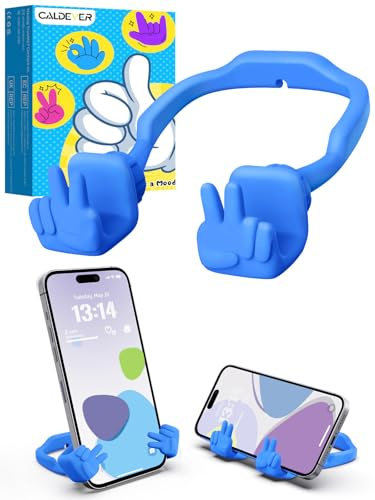 Weihnachten Geschenk für Teenager Jungs Mädchen Kinder Yeah Handy Ständer | Lustige Geschenke für Männer Frauen Junge Kinder Coole Geschenke für Teenager Papa Opa, Yeah Handyhalterung Tisch 1 Pack Blau