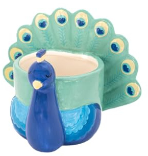 Sass & Belle Mini-Pflanzgefäß mit Pfauenmotiv