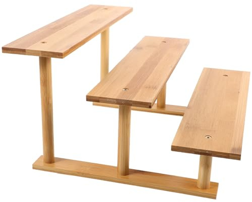 SHERCHPRY Soporte para Macetas de Madera, Estante de 3 Niveles para Plantas, Adecuado para Interior y Entrada, Fácil de Limpiar y Mantenerlas Elevadas