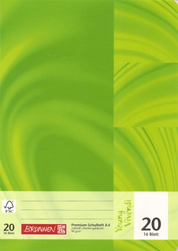 Brunnen Young Vivendi Heft A4, Lin. 20, 16 Blatt chlorfrei