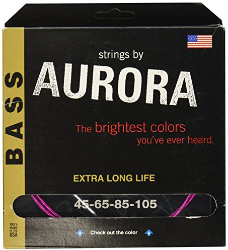 Aurora Strings Premium AURPB-45 Nickel Plated Bass Guitar Strings, Medium