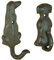 Esschert Patère Queue d'animal en Fonte (Lot de 2) Chien