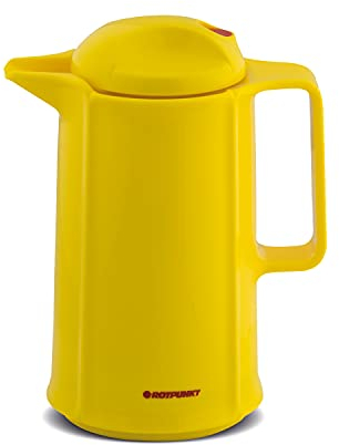 ROTPUNKT Thermos Jug 420 Marlis 1.0 L Flask | Dual Function Twist Cap | BPA Free | Healthy Drinking | Made in Germany | Warm + Cold | Glass Insert | Honey Melon