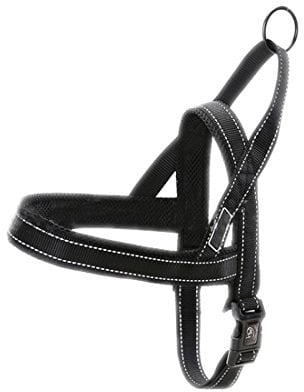 Hundegeschirr Mesh Welpengeschirr Nylon Norwegergeschirr Soft Vest Harness Brustgeschirre Reflektierende Sicherheitsgeschirr Brustgurt für Kleine, Mittlere und Große Hunde (XS, schwarz)