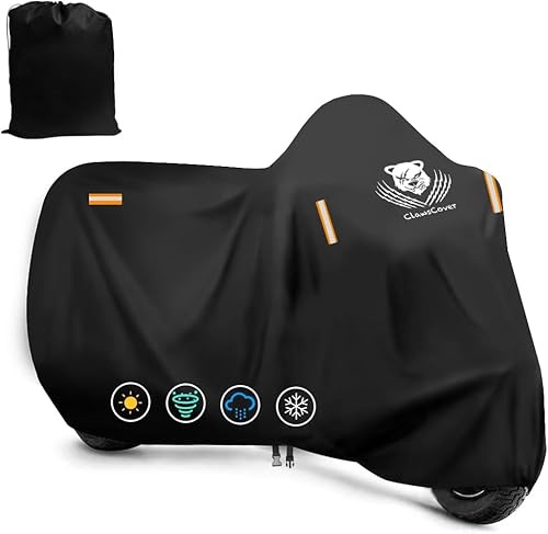 Motorcycle Cover Waterproof Outdoor,Breathable and Durable Oxford Cloth