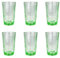 Juego de 6 copas de vino vintage de colores con relieve (lazo/verde/250 ml), vasos de boda, copas de champán, jarra, cuenco de postre, copas de cristal, copas de cristal, copas de vino, copas de agua,