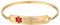 PROSTEEL Armband für Männer Frauen personalisiert 18k vergoldet Name Texte Gravur Medical Alert ID Armreif Haken Oval Fit Stulpe Armband Ice SOS Notfall Geschenk für Geburtstag(Gold)