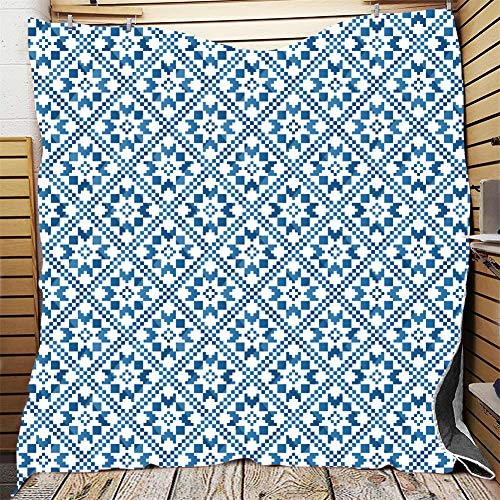 FANSU Tagesdecke Bettüberwurf Steppdecke Mikrofaser Doppelbett Einselbetten Tagesdecken Gesteppt Bettwäsche Sofaüberwurf Wohndecke Stepp Gesteppter Quilt (Blau,200x230cm)